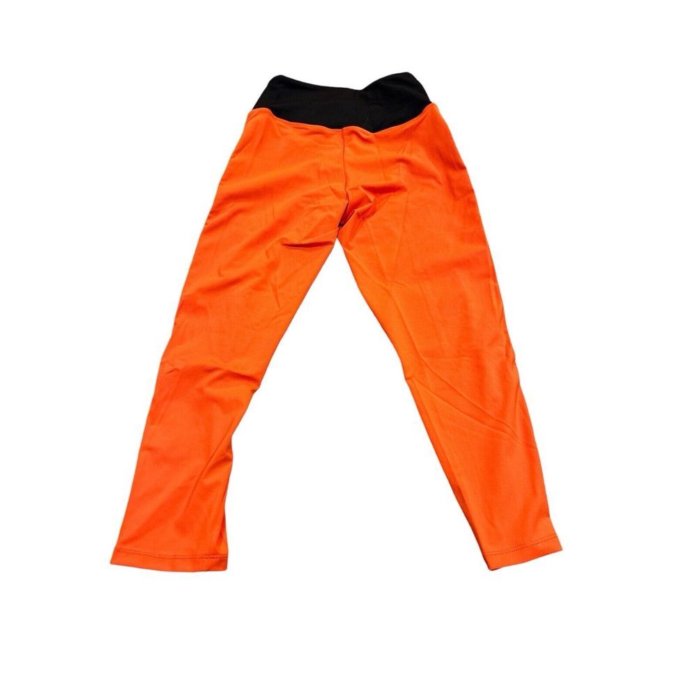 Ruby Ribbon Sport Crop Leggings Orange Black Stripe Size Small NWT - Picture 2 of 7